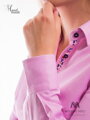 Ružová dámska košeľa Slim-Fit VS-DK1605