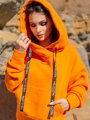Kényelmes női melegítő felső VSB WANESS narancssárga