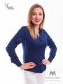 Tmavo-modrá dámska košeľa Slim Fit VS-DK1604