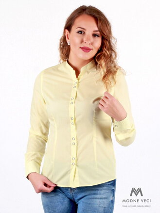 VERSABE Luxus sárga női ing virágmintával VS-DK 1738