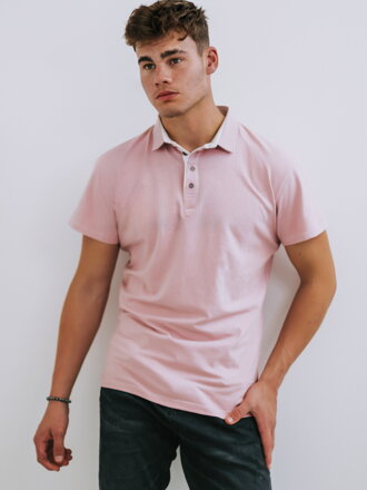 Férfi POLO póló VSB VUGO világos rózsaszín színben